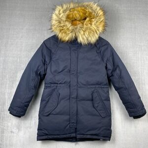 Crewcuts Dark Blue Puffer with Faux Fur Hood